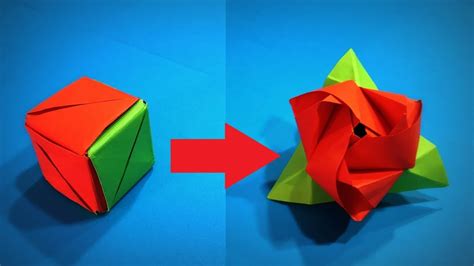 Origami Magic Rose Cube How To Make A Paper Magic Rose Diy Easy