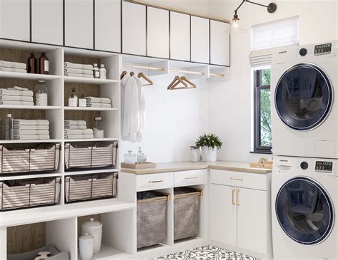 Idées déco pour une buanderie classique. Laundry Room Cabinets & Storage Ideas | California Closets