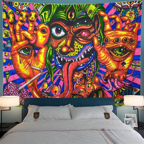 Colorful Tapestry Wall Tapestry Wall Hanging Psychedelic Tapestry Retro