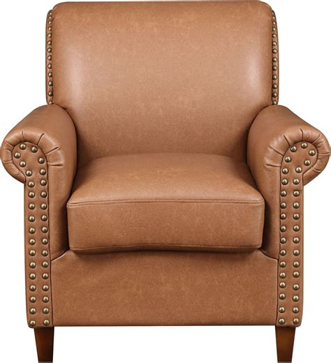 Darren Cognac Traditional Roll Arm Accent Chair From Pulaski Coleman