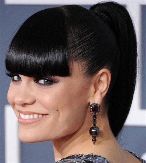 Pictures Of Black Hairstyles With Bangs Ponytail