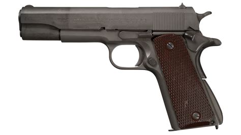 Wwii Us Colt Model 1911a1 Commercialmilitary Pistol Rock Island