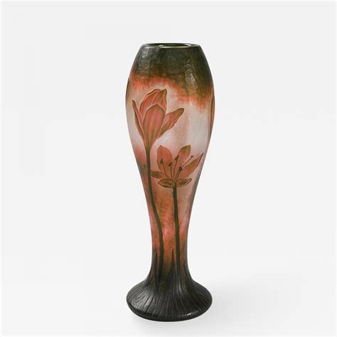 Daum French Cameo Glass Vase By Daum
