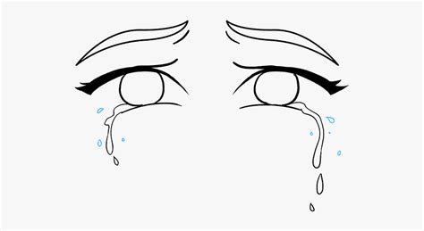 Crying Eyes Drawing Easy Hd Png Download Kindpng