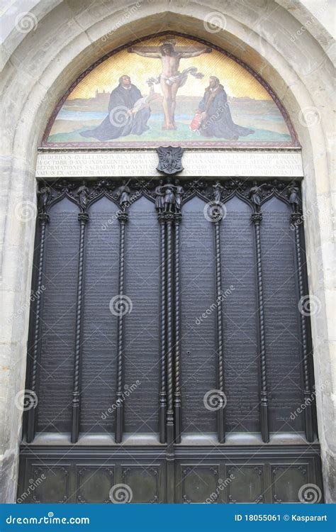 95 Theses Door Luther Crucifixion Mosaic Castle Church Wittenberg