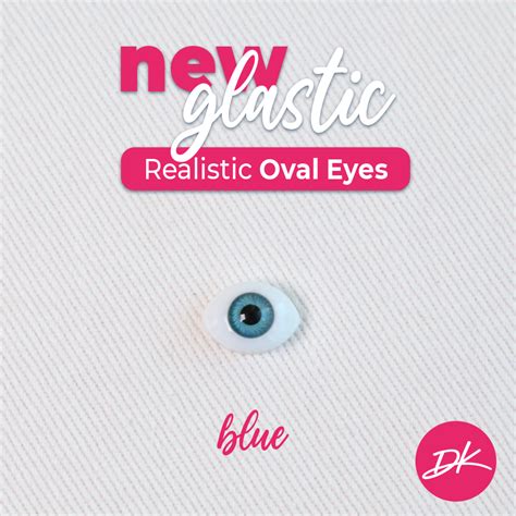 premium glastic oval doll eyes realistic collection “blue” dollofakind