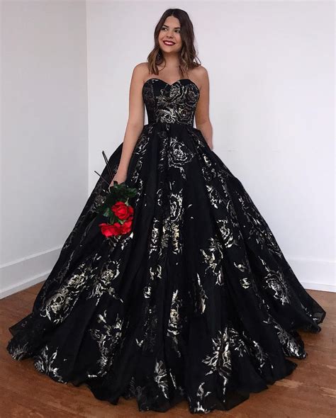 Ball Gown Sweetheart Black Lace Long Prom Dressjkd2010 Anna Promdress