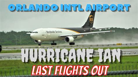 4k Hurricane Ian Last Flights Out Orlando Intl Airport Mco