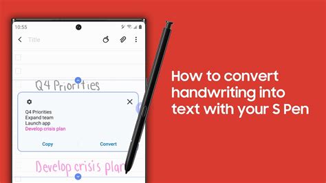 How To Convert Handwriting Into Text With Your S Pen Youtube
