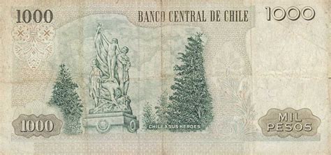 Chile P154a 1000 Pesos From 1978