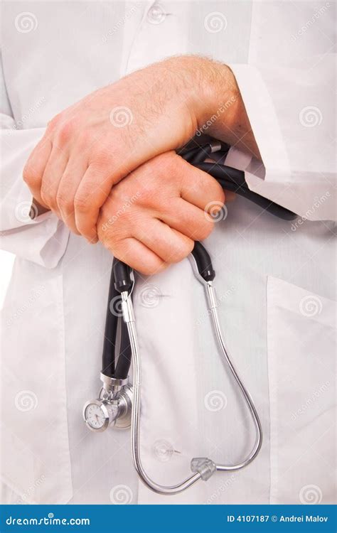 Stethoscope In Doctor S Hands Stock Image Image Of Professional Care