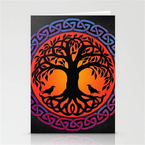 Viking Yggdrasil World Tree Stationery Cards By Glimmersmith Society6