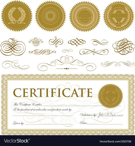 Formal Certificate Template Royalty Free Vector Image