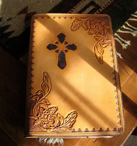Custom Hand Tooled Leather Bible Cover