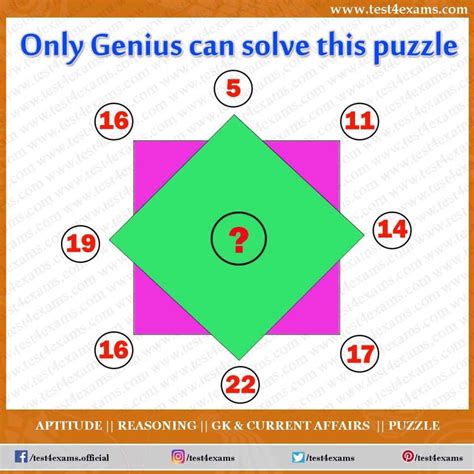 Only Genius Can Solve Square Math Puzzle Brain Teaser Test 4 Exams