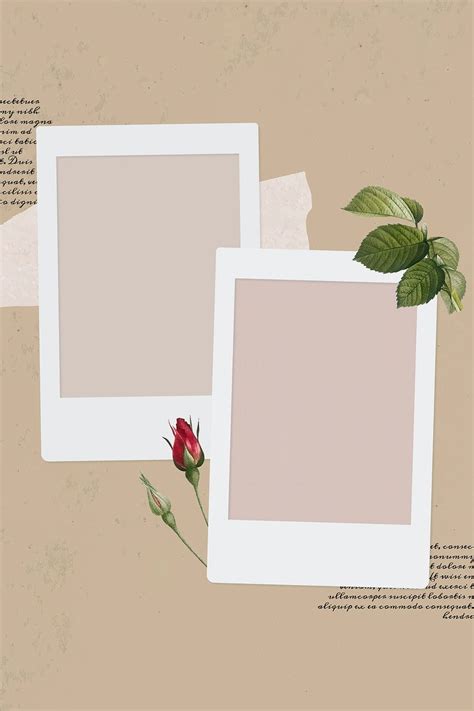 Download Premium Vector Of Blank Collage Photo Frame Template On Beige