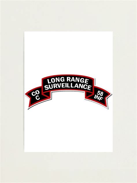 C Co 58th Infantry Ranger Scroll Lrrp W Ds X 300 Photographic