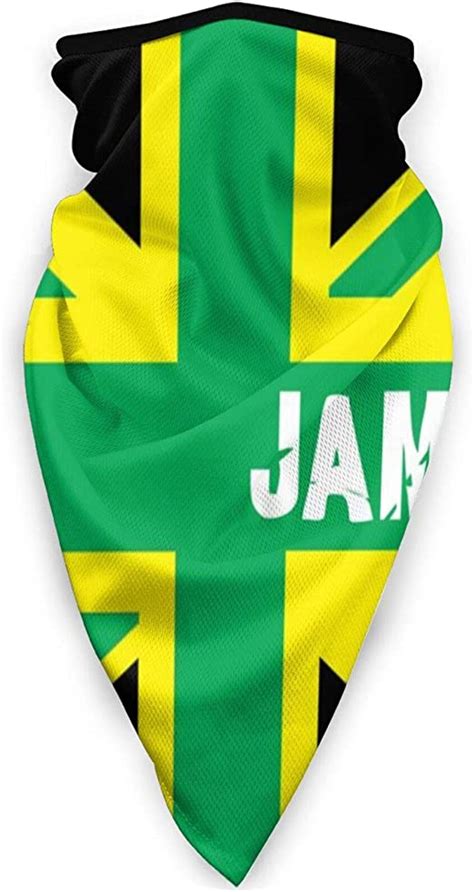 jamaica jamaican kingdom flag unisex triangle face cover scarf wind and dust protection face mask
