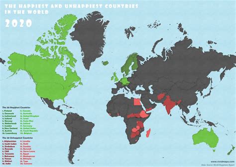 The Happiest Countries In The World 2013 2020 Vivid Maps