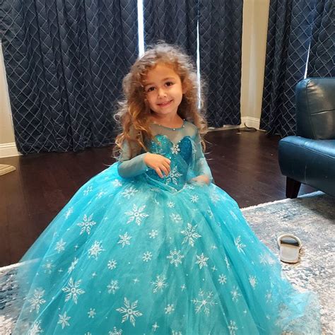 Elsa Costume Elsa Birthday Dress Party Gown Ice Blue Tutu Etsy