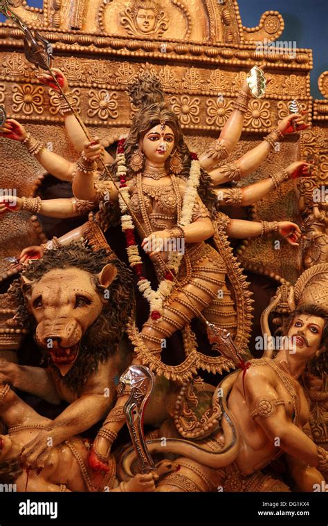 Bengali Festival Of Durga Puja Being Celebrated In India Stock Photo