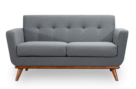 My husband and i are both heavier people and so far this love seat hasnt budged. Modern Scandinavian Style Grey 2 Seater Sofa by Home Elements