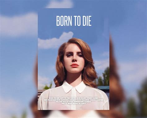 Born To Die Lana Del Rey Album Poster Print Minimalist Etsy