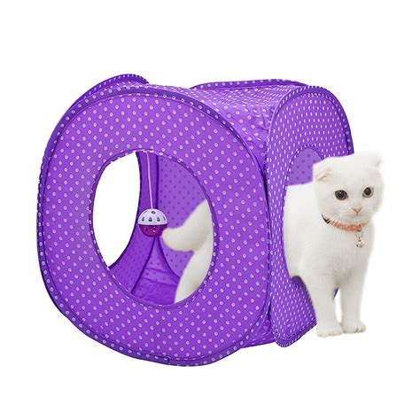 Foldable Pet Cat Tunnel Toys Outdoor Cat Ball Toy Collapsible Crinkly