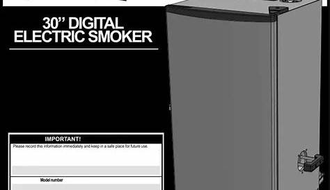 masterbuilt pro series electric smoker manual