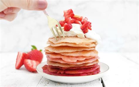 Ombre Strawberries And Cream Pancakes Vegan Gluten Free Vegan
