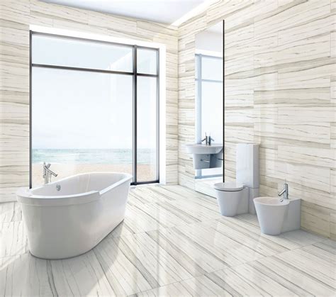 The Contemporary Bathroom With Stonepeaks Porcelain Floor And Wall
