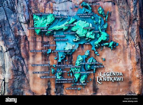 Map Of Langkawi At The Legend Park Malaysia Stock Photo Alamy