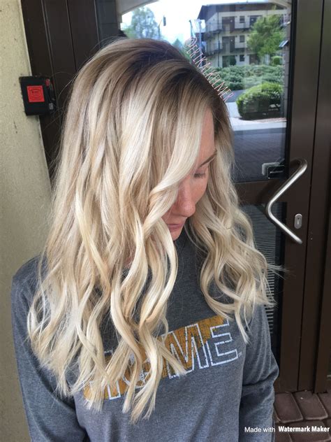 blonde balayage root stretch from platinum long hair styles blonde