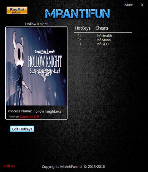 Hollow Knight Trainer 3 V1315 Mrantifun Download Pc Cheat