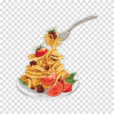 Cartoon Kids Pasta Italian Cuisine Bolognese Sauce Spaghetti Meat