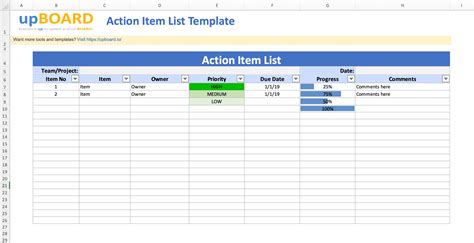 Action Item Lists Digital Online Tools And Templates
