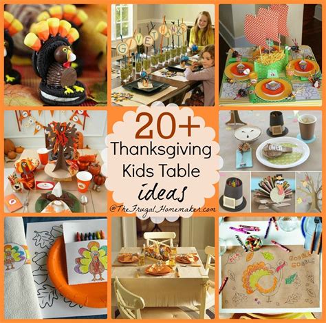 20 Thanksgiving Kids Table Ideas