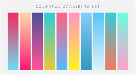 Colorful Set Of Vibrant Gradients Download Free Vector Art Stock