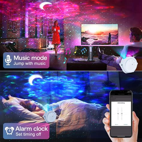 Ylhhome Led Night Light Galaxy Projector Ocean Waving Starry Projector