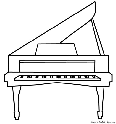 On mobile devices, the images display at the bottom of each lesson section. Piano Coloring Pages - Kidsuki