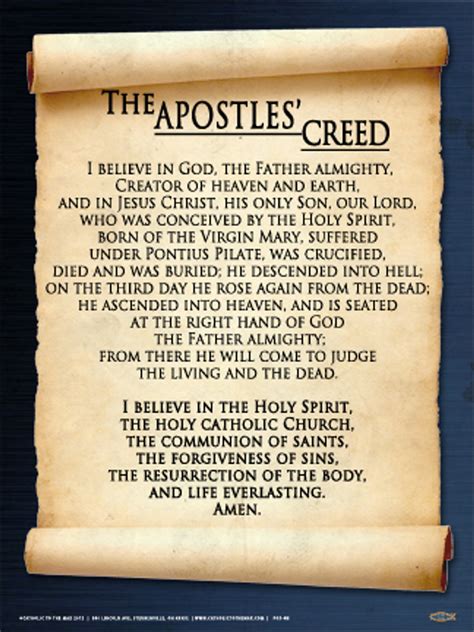 Apostles Creed Poster Catholic To The Max Online Catholic Store