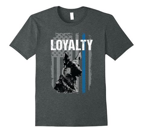 Police K9 Unit Dog Tshirt Loyalty Thin Blue Line Flag T Shirt Managatee