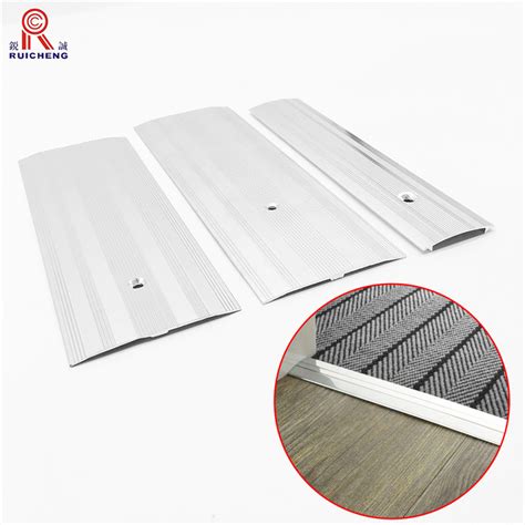 Anodised Silver Aluminium Door Threshold Transition Strips 85mm Height