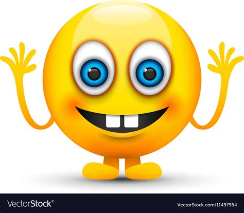 Buck Teeth Emoji Character Royalty Free Vector Image