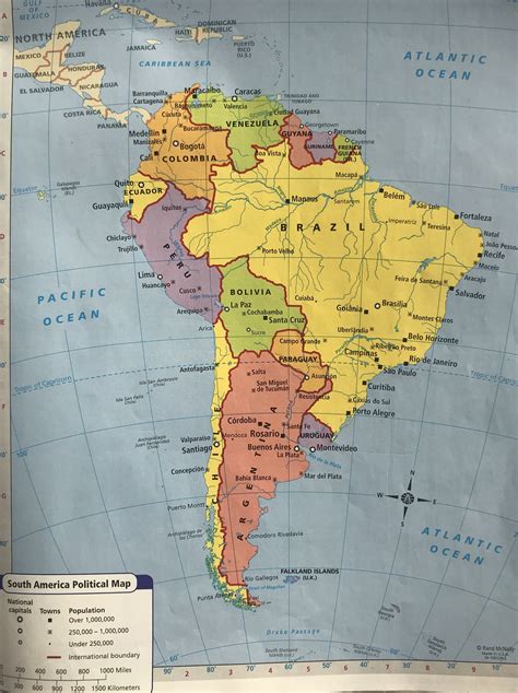 Latin America Political Map Labeled