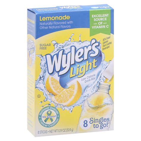 Wylers Light Singles To Go Lemonade Drink Mix Shop Mixes And Flavor