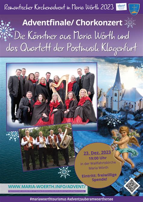 Plakat Konzert Maria Woerth 23 12 2023 Gemeinde Maria Wörth