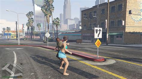 Grand Theft Auto V Mod Beach Babe Fist Fight Youtube