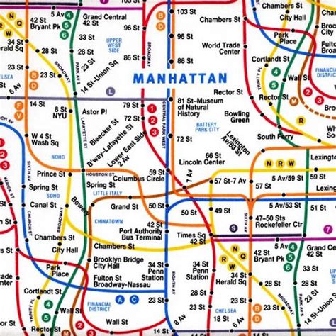 Manhattan Subway Map Printable