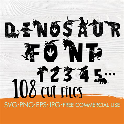 Dinosaur font SVG | Dinosaur alphabet svg | Dinosaur letters and